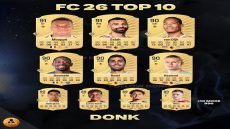 ‏أعلى 10 لاعبين في لعبة FC26.