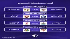 أبرز مباريات اليوم 25 أغسطس