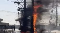 حريق جراء تراكم الأوساخ يتسبب باحتراق محولة كهرباء في سدة الجنابين بالزعفرانية