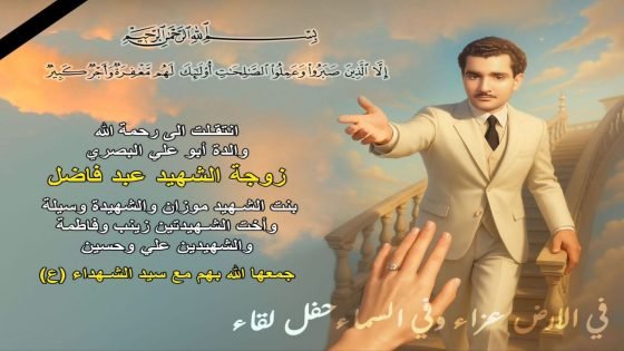 الدكتور حسن جمعة يعزي السيد أبو علي البصري بوفاة والدته