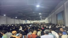 زحام شديد على منفذ زرباطية من قبل طلبة الدراسات العليا.