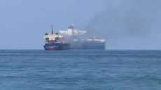سفينة شحن ترفع العلم الهولندي تتعرض لهجوم على بعد 120 ميلاً بحرياً جنوب شرقي عدن في اليمن
