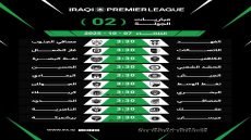 جدول مباريات اليوم الثلاثاء ضمن الجولة الثانية من منافسات الدوري الممتاز