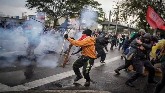 متظاهرون يهاجمون السفارة الأميركية بالأقواس والسهام في كولومبيا  