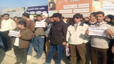 طلبة التعليم المهني في المثنى يجددون تظاهراتهم للمطالبة بتقليص المناهج