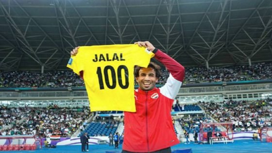 حارس منتخبنا الوطني “جلال حسن” يصل إلى المباراة الدولية رقم 100.