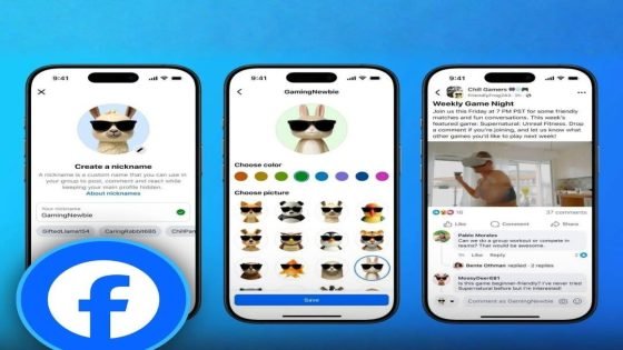 شركة ميتا تطرح ميزة جديدة تتيح للأعضاء إنشاء اسم مستخدم فريد وصورة رمزية (Avatar) للاستخدام داخل مجموعات فيسبوك.