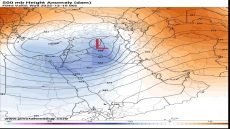 المتنبئ الجوي “صادق عطية”: الكتلة الباردة المرافقة للمنخفض الجوي تتحرك بسرعة بطيئة ومن المتوقع أن تتقدم أكثر نحو أجواء البلاد الليلة ويوم غد.