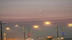 هلال شهر رجب فوق سماء العراق الان.