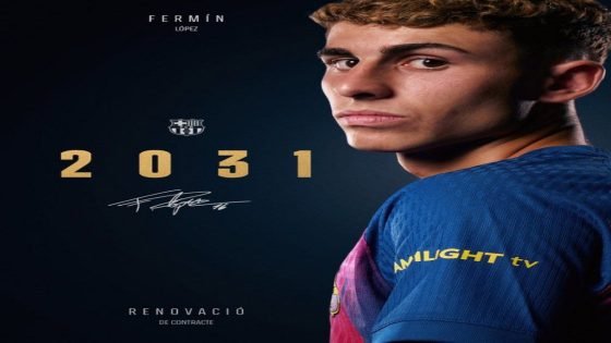 نادي برشلونة يُعلن عن تجديد عقد نجمه فيرمين لوبيز حتى عام 2031.