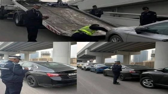 مديرية المرور العامة تغرم وتحجز أكثر من 100 سيارة مركونة على مجسر الطلائع الجديد وأسفله، تعود لطلاب كلية آشور.