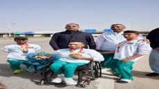 العامري يستقبل أبطال المنتخب الوطني البارالمبي للريشة الطائرة