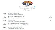 مركز الاعلام الرقمي: الحساب النشط الموثق باشتراك على منصة إكس بإسم “مارك سافايا” وهمي ولا يتبع مبعوث الرئيس الأمريكي الى العراق وتم تغير اسمه 4 مرات ويدار من تركيا.