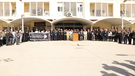 تربية البصرة تقيم وقفة شجب واستنكار للعدوان الصهيو أمريكي على الجمهورية الإسلامية الإيرانية واغتيال المرشد الأعلى 