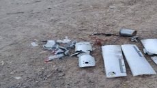 الدفاعات الجوية الأمريكية داخل قاعدة فكتوريا تقوم باسقاط طائرة مسيرة في مطار بغداد.