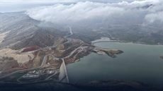 امتلاء سد گومسپان في أربيل نتيجة موجة الأمطار الغزيرة الأخيرة.