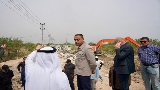 نائب محافظ البصرة ماهر العامري يتفقد مشاريع البنية التحتية في قضاء المدينة