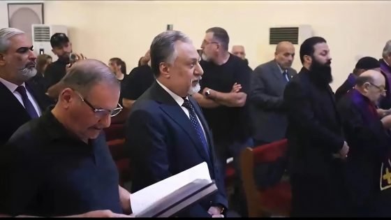 نائب رئيس مجلس محافظة البصرة اسامة عبدالرضا السعد يحضر القداس الذي أقيم على جنازة ممثل الطائفة المسيحية جلال دانيال رحمه الله وذلك في كنيسة مار أفرام للكلدان الكاثوليك في محافظة البصرة.