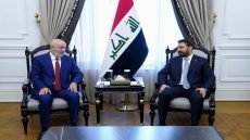 رئيس مجلس الوزراء علي الزيدي يستقبل رئيس الجمهورية نزار آميدي