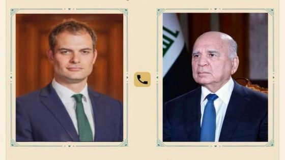 وزير شؤون الشرق الأوسط البريطاني، هيمش فولكنر يبلغ وزير الخارجية فؤاد حسين بدعم بلاده للحكومة العراقية الجديدة وحرصها على مواصلة التعاون والتنسيق مع العراق في مختلف المجالات