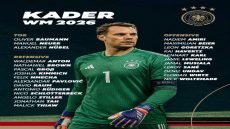 نوير على رأسها.. قائمة منتخب المانيا التي ستشارك في مونديال كأس العالم 2026.