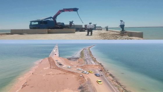 اغلاق جسر بحيرة حمرين في ديالى بعد انهيارات في المقتربات نتيجة ارتفاع منسوب المياه، مع تحويل حركة السير إلى طريق بديل.