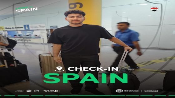 لاعب منتخبنا الوطني أحمد قاسم يصل اسبانيا للالتحاق بمعسكر جيرونا.