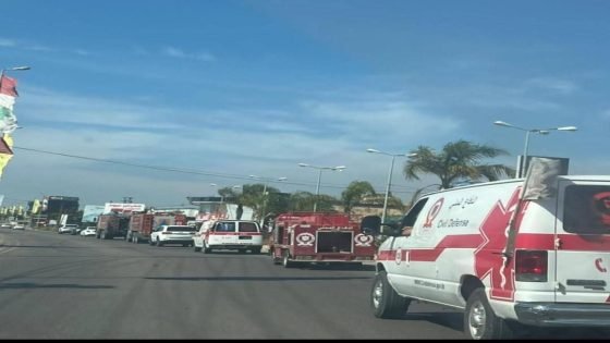 إخلاء مركز الدفاع المدني في بلدة صور جنوبي لبنان بعد تهديدات إسرائيلية والتوجه الى مدينة صيدا كإجراء احترازي