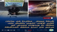 شرطة ميسان.. قبضة أمنية متواصلة وملاحقة دقيقة للمطلوبين في عموم المحافظة