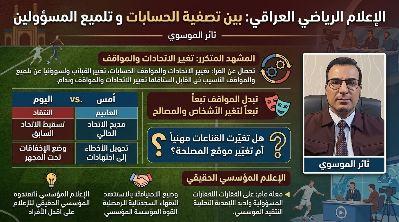 تتغيّر الاتحادات وتتبدّل المواقف… والمصالح الشخصية لا تتغيّر !