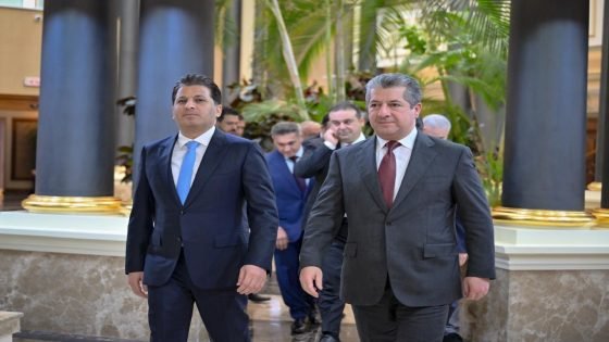 مسرور بارزاني يستقبل عقيل مفتن في أربيل لبحث تعزيز التعاون الرياضي